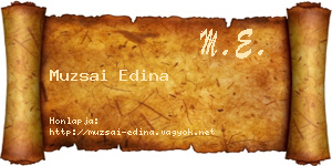 Muzsai Edina névjegykártya
