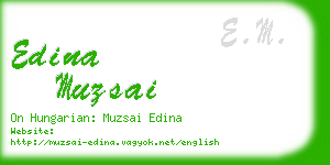 edina muzsai business card